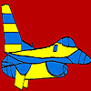 Große blaue Flugzeug Färbung Spiel