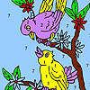 Sweet neighboring birds coloring Spiel